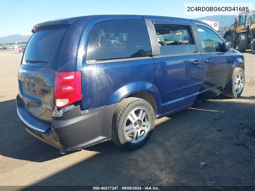 2C4RDGBG6CR341685 2012 Dodge Grand Caravan Se/Avp