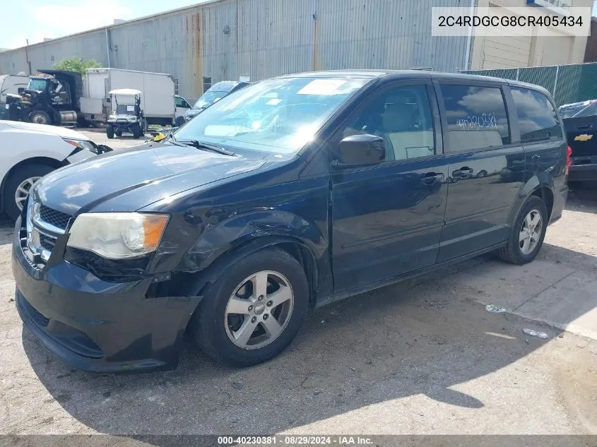 2C4RDGCG8CR405434 2012 Dodge Grand Caravan Sxt