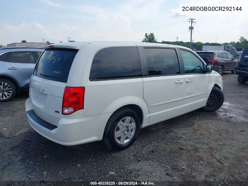 2C4RDGBG0CR292144 2012 Dodge Grand Caravan Se/Avp