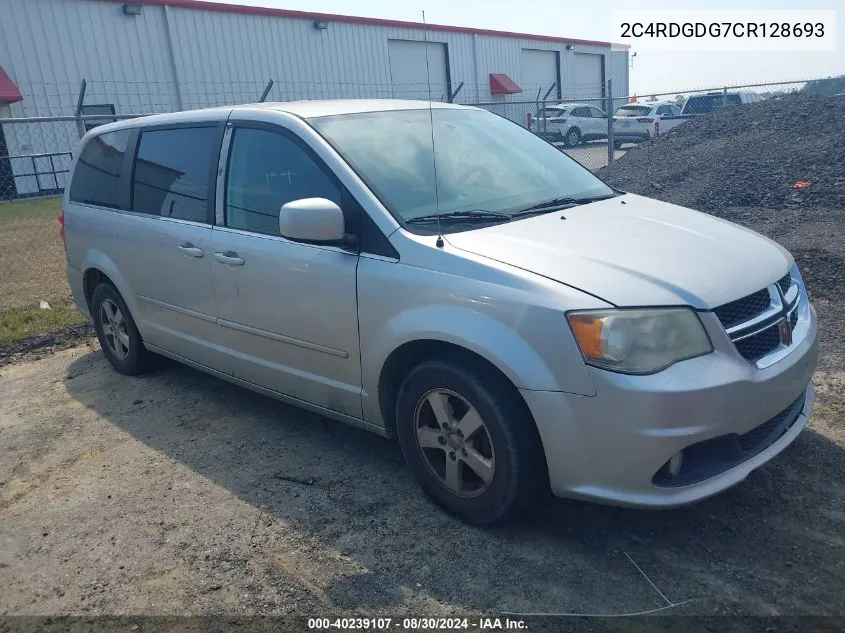 2012 Dodge Grand Caravan Crew VIN: 2C4RDGDG7CR128693 Lot: 40239107