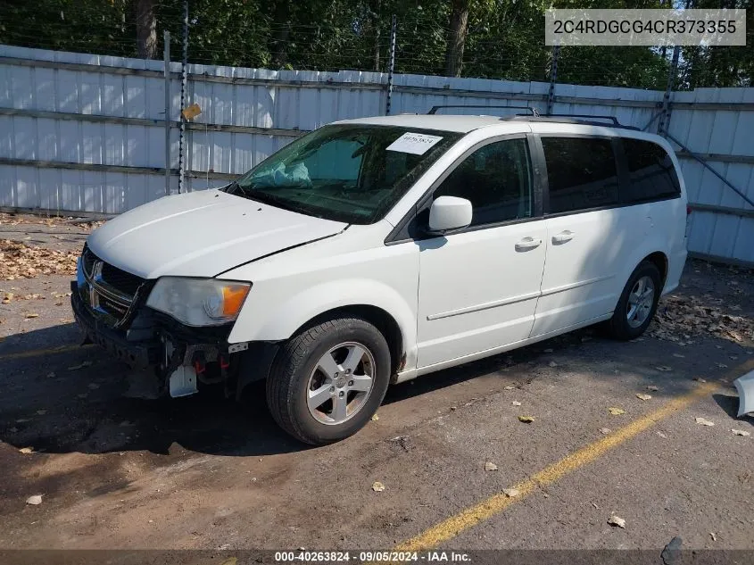 2012 Dodge Grand Caravan Sxt VIN: 2C4RDGCG4CR373355 Lot: 40263824