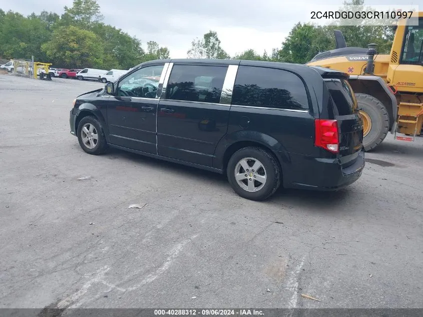 2012 Dodge Grand Caravan Crew VIN: 2C4RDGDG3CR110997 Lot: 40288312