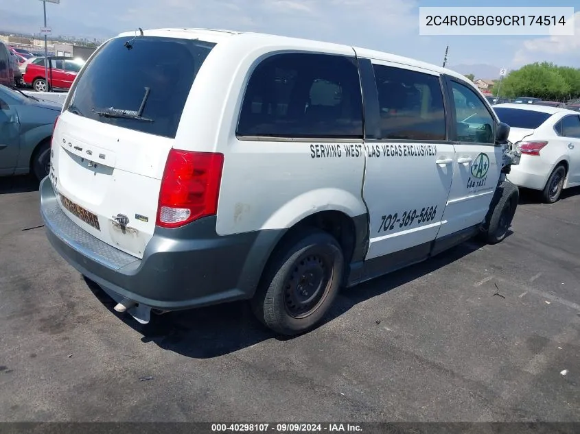 2C4RDGBG9CR174514 2012 Dodge Grand Caravan Se/Avp