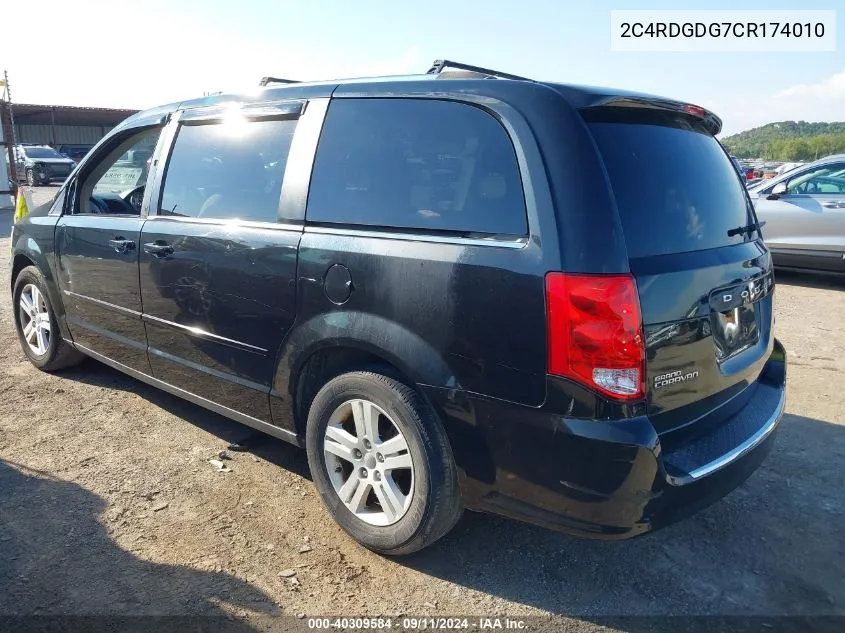 2012 Dodge Grand Caravan Crew VIN: 2C4RDGDG7CR174010 Lot: 40309584