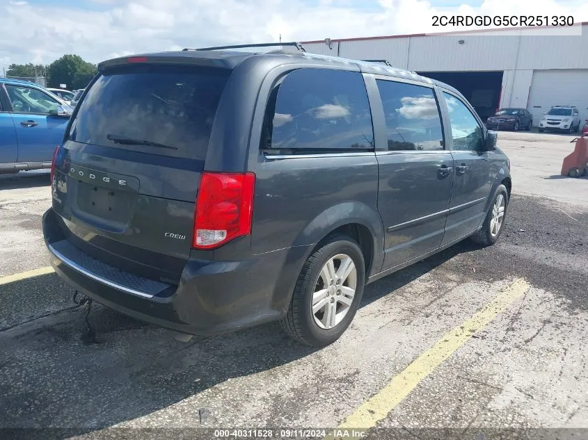 2012 Dodge Grand Caravan Crew VIN: 2C4RDGDG5CR251330 Lot: 40311528