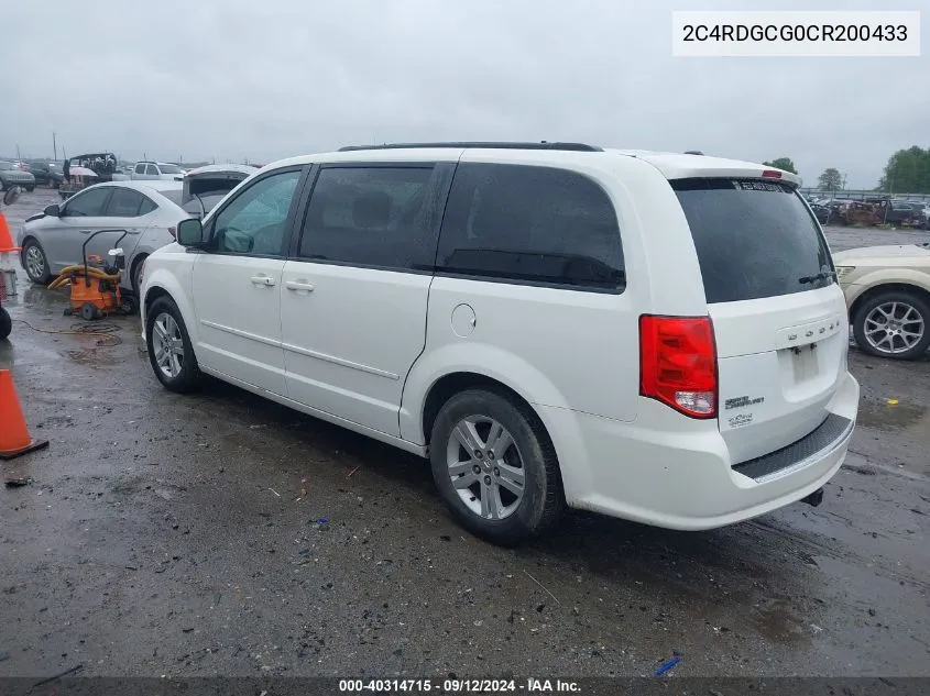 2C4RDGCG0CR200433 2012 Dodge Grand Caravan Sxt