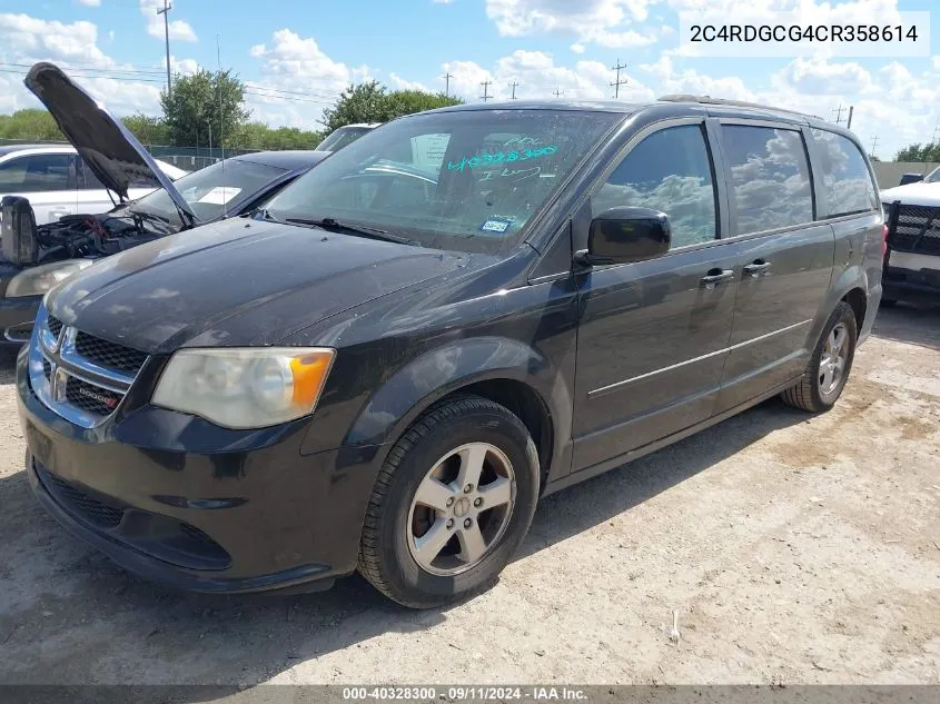 2012 Dodge Grand Caravan Sxt VIN: 2C4RDGCG4CR358614 Lot: 40328300