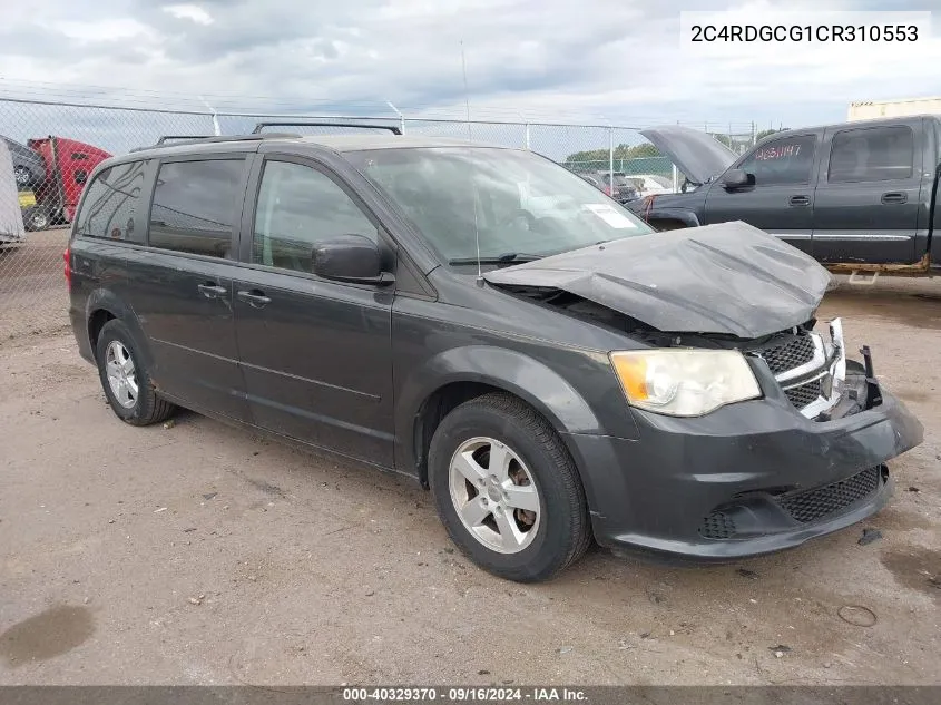 2012 Dodge Grand Caravan Sxt VIN: 2C4RDGCG1CR310553 Lot: 40329370