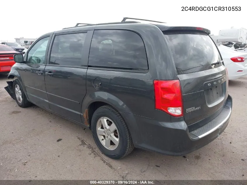 2012 Dodge Grand Caravan Sxt VIN: 2C4RDGCG1CR310553 Lot: 40329370