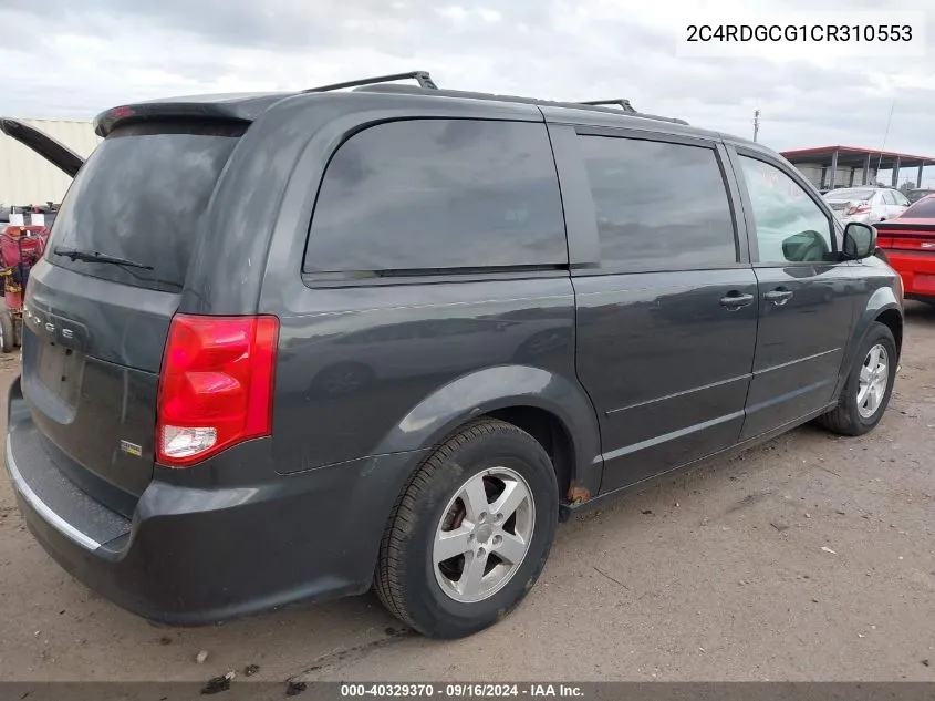 2012 Dodge Grand Caravan Sxt VIN: 2C4RDGCG1CR310553 Lot: 40329370