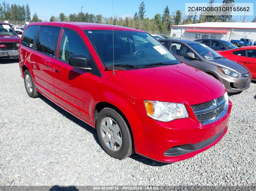 2012 Dodge Grand Caravan Se/Avp VIN: 2C4RDGBG1CR165662 Lot: 40349734