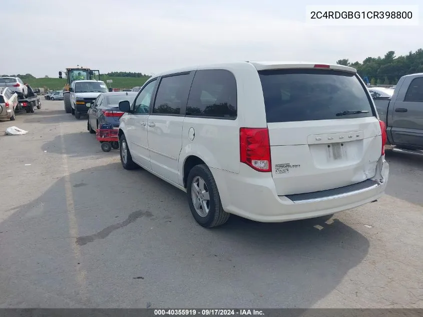 2012 Dodge Grand Caravan Se/Avp VIN: 2C4RDGBG1CR398800 Lot: 40355919