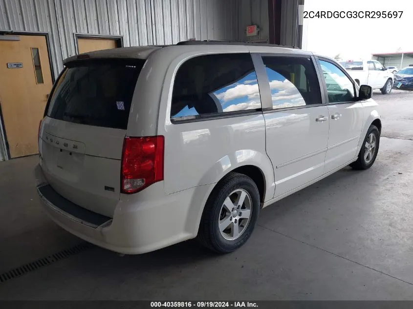 2012 Dodge Grand Caravan Sxt VIN: 2C4RDGCG3CR295697 Lot: 40359816