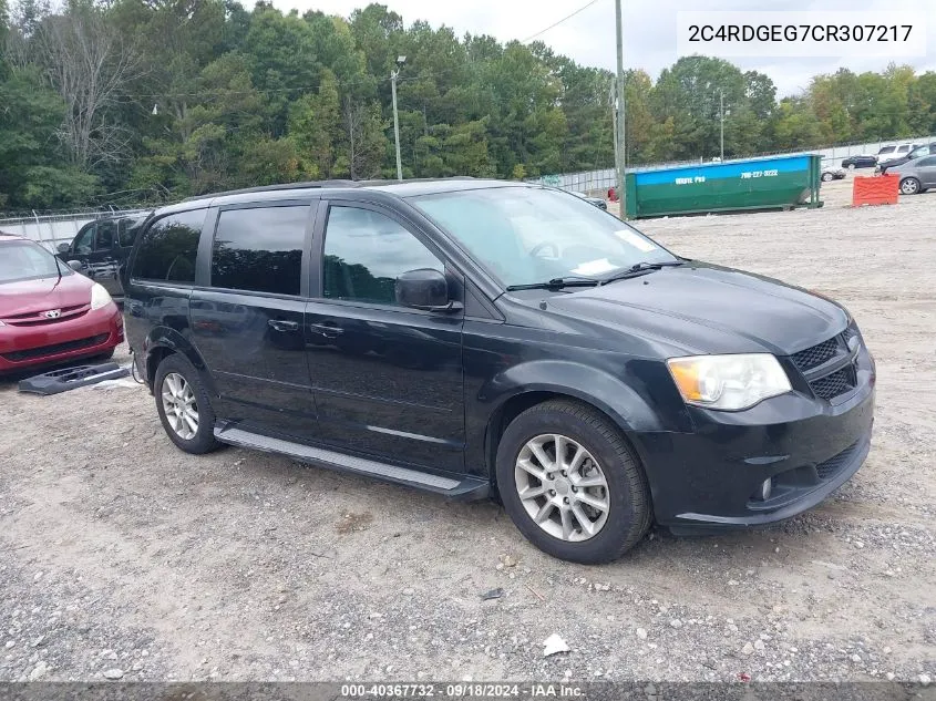 2012 Dodge Grand Caravan R/T VIN: 2C4RDGEG7CR307217 Lot: 40367732