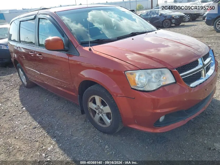 2012 Dodge Grand Caravan Sxt VIN: 2C4RDGCG9CR195250 Lot: 40368140