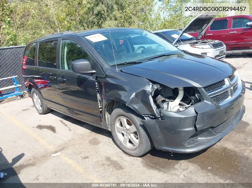 2012 Dodge Grand Caravan Sxt VIN: 2C4RDGCG0CR294457 Lot: 40368781