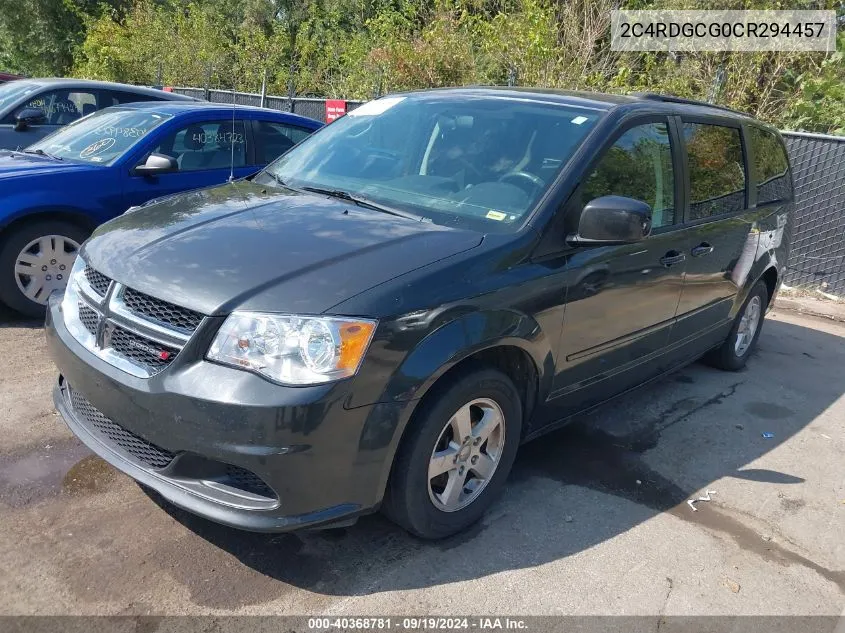 2012 Dodge Grand Caravan Sxt VIN: 2C4RDGCG0CR294457 Lot: 40368781