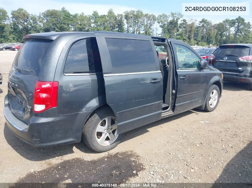 2012 Dodge Grand Caravan Crew VIN: 2C4RDGDG0CR108253 Lot: 40375149