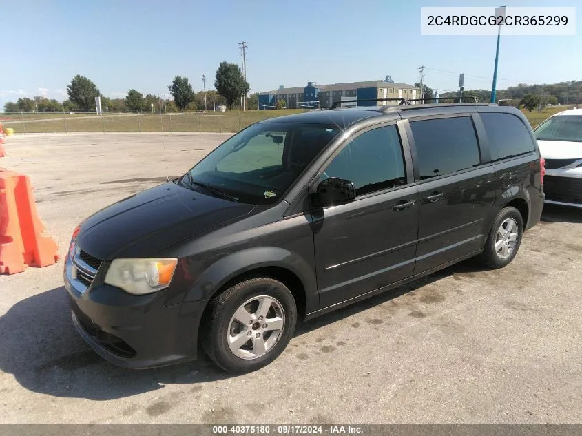 2012 Dodge Grand Caravan Sxt VIN: 2C4RDGCG2CR365299 Lot: 40375180