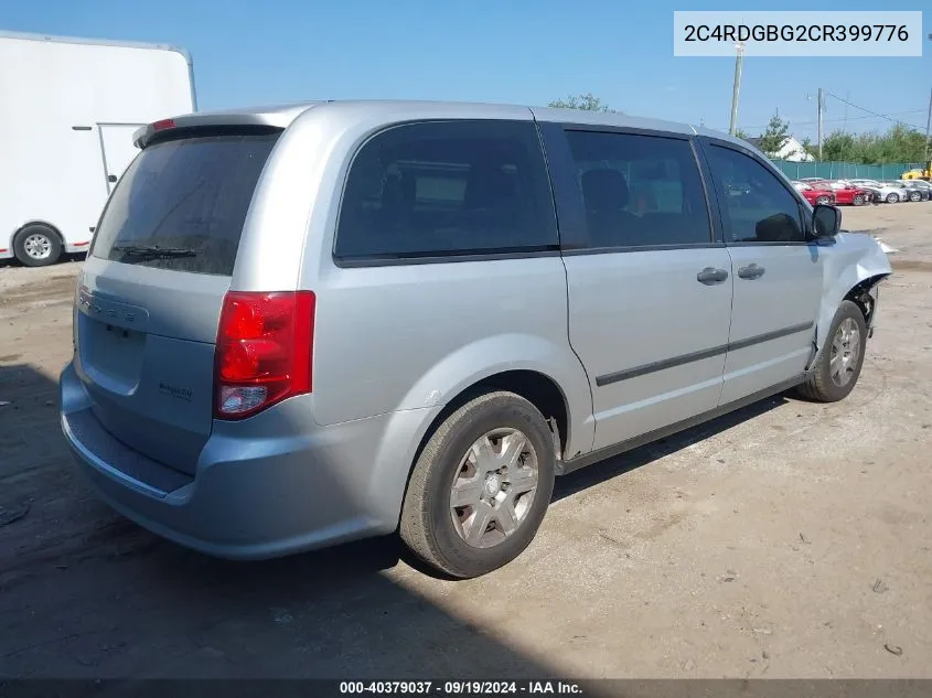 2C4RDGBG2CR399776 2012 Dodge Grand Caravan Se/Avp