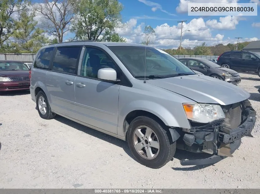 2012 Dodge Grand Caravan Sxt VIN: 2C4RDGCG9CR180036 Lot: 40381765