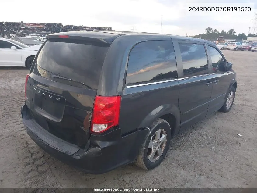 2C4RDGDG7CR198520 2012 Dodge Grand Caravan Crew