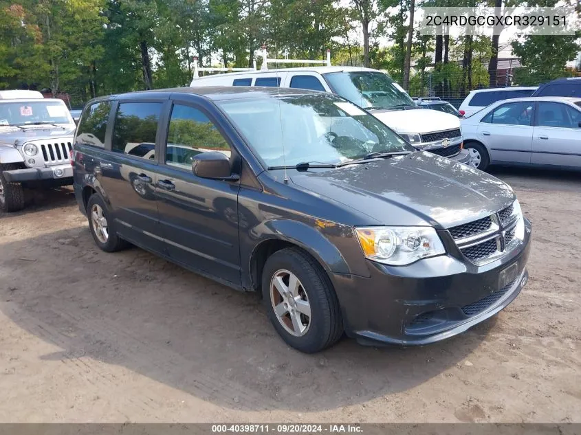 2012 Dodge Grand Caravan Sxt VIN: 2C4RDGCGXCR329151 Lot: 40398711