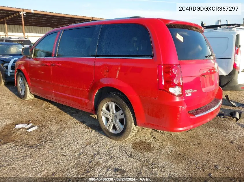 2012 Dodge Grand Caravan Crew VIN: 2C4RDGDGXCR367297 Lot: 40406338