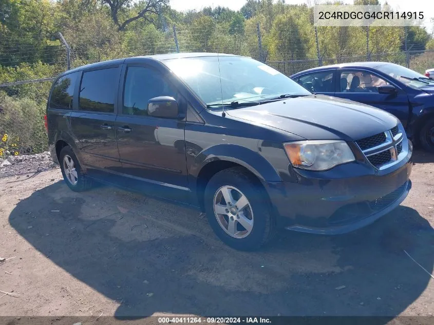 2C4RDGCG4CR114915 2012 Dodge Grand Caravan Sxt