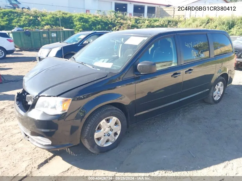 2C4RDGBG1CR380412 2012 Dodge Grand Caravan Se/Avp