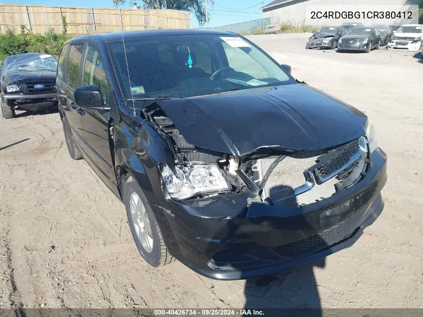 2012 Dodge Grand Caravan Se/Avp VIN: 2C4RDGBG1CR380412 Lot: 40426734