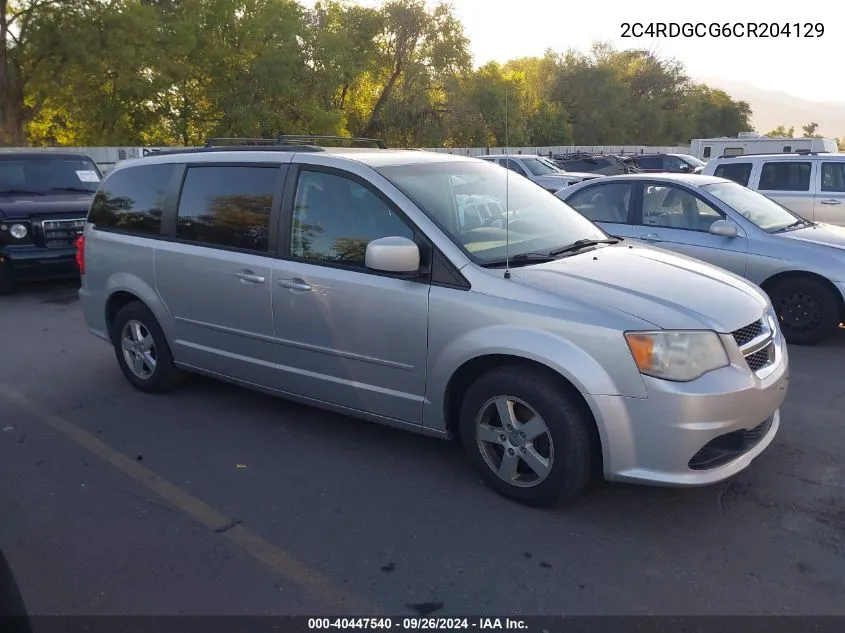 2012 Dodge Grand Caravan Sxt VIN: 2C4RDGCG6CR204129 Lot: 40447540