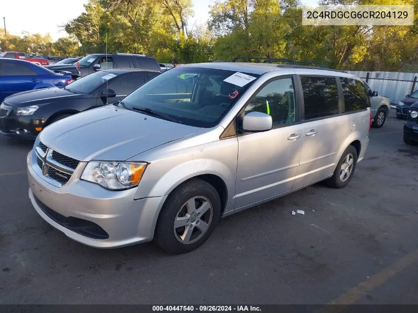 2012 Dodge Grand Caravan Sxt VIN: 2C4RDGCG6CR204129 Lot: 40447540