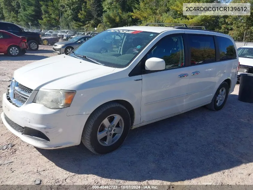 2012 Dodge Grand Caravan Sxt VIN: 2C4RDGCG1CR139612 Lot: 40462723