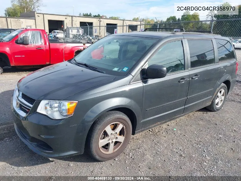 2012 Dodge Grand Caravan Sxt VIN: 2C4RDGCG4CR358970 Lot: 40469133