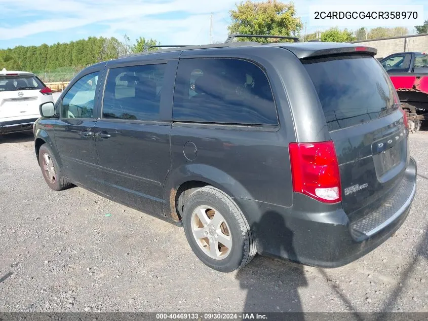 2C4RDGCG4CR358970 2012 Dodge Grand Caravan Sxt