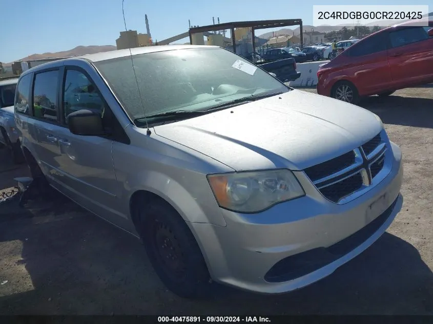 2C4RDGBG0CR220425 2012 Dodge Grand Caravan Se