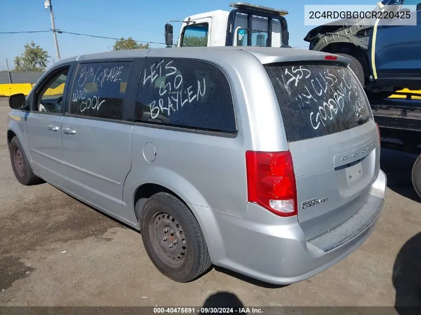 2C4RDGBG0CR220425 2012 Dodge Grand Caravan Se