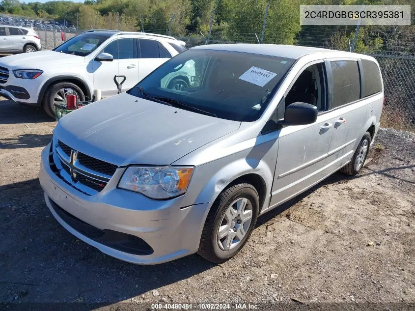 2012 Dodge Grand Caravan Se/Avp VIN: 2C4RDGBG3CR395381 Lot: 40480481