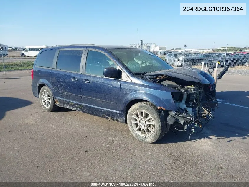 2C4RDGEG1CR367364 2012 Dodge Grand Caravan R/T