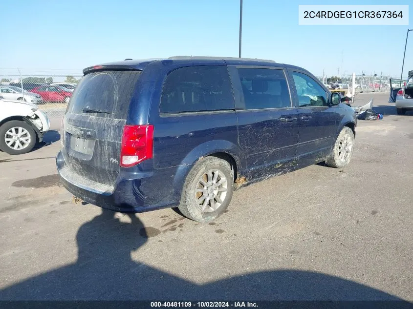 2C4RDGEG1CR367364 2012 Dodge Grand Caravan R/T