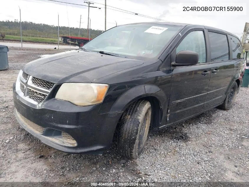 2C4RDGBG7CR155900 2012 Dodge Grand Caravan Se/Avp