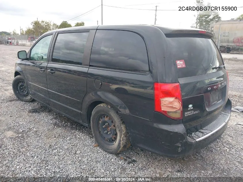 2C4RDGBG7CR155900 2012 Dodge Grand Caravan Se/Avp