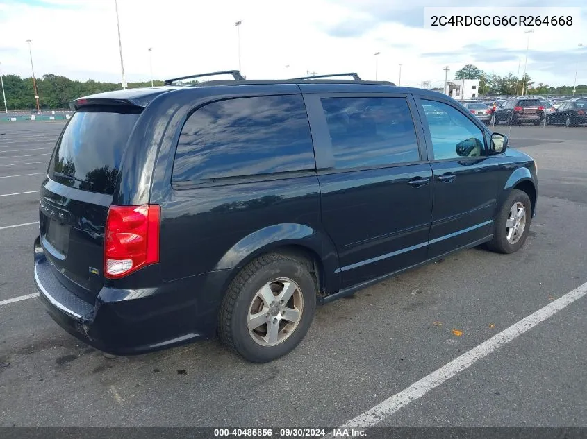 2012 Dodge Grand Caravan Sxt VIN: 2C4RDGCG6CR264668 Lot: 40485856