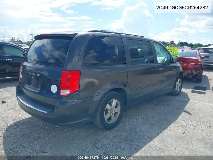 2012 Dodge Grand Caravan Sxt VIN: 2C4RDGCG6CR264282 Lot: 40487279