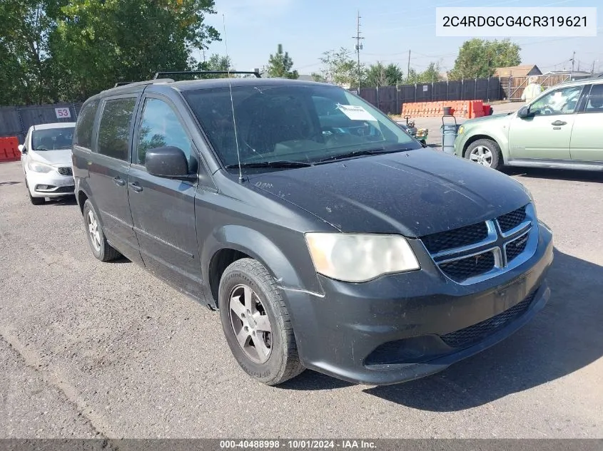 2012 Dodge Grand Caravan Sxt VIN: 2C4RDGCG4CR319621 Lot: 40488998