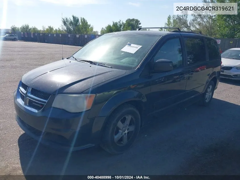 2012 Dodge Grand Caravan Sxt VIN: 2C4RDGCG4CR319621 Lot: 40488998