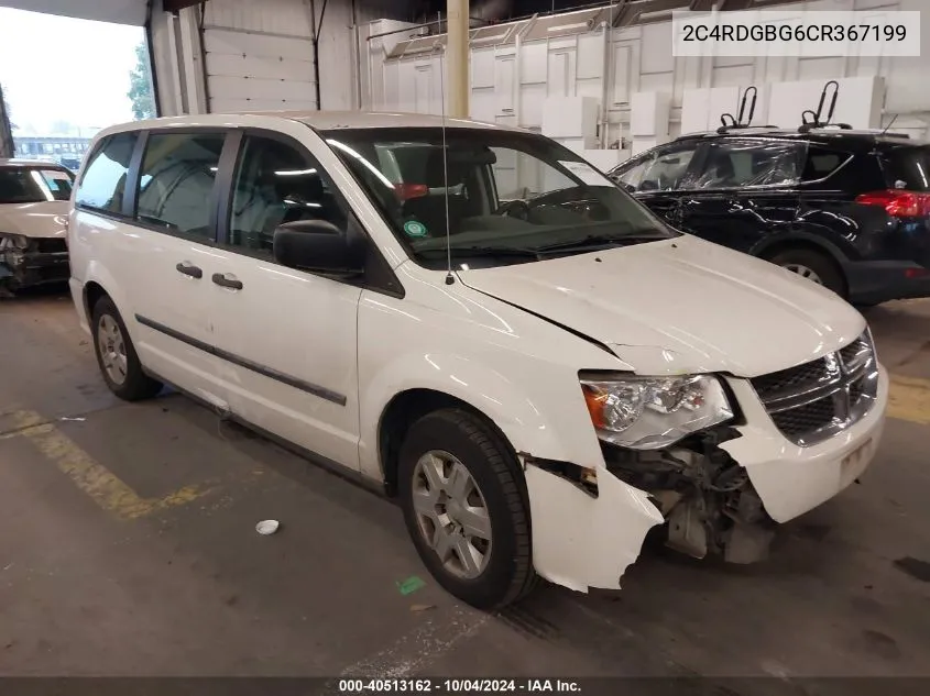 2012 Dodge Grand Caravan Se/Avp VIN: 2C4RDGBG6CR367199 Lot: 40513162