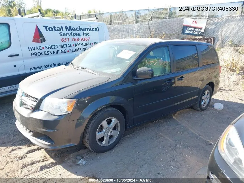 2C4RDGCG7CR405330 2012 Dodge Grand Caravan Sxt