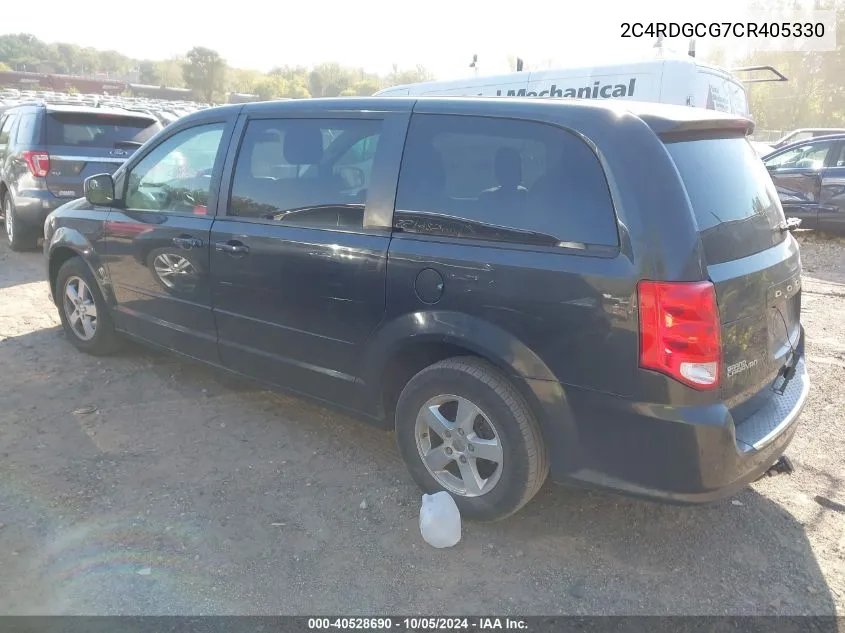 2C4RDGCG7CR405330 2012 Dodge Grand Caravan Sxt